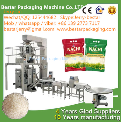 Máquina automática de embalaje de bolsas de arroz BSTV-420AZ 500g,1kg,2kg,2.5KG, 3KG, 5KG