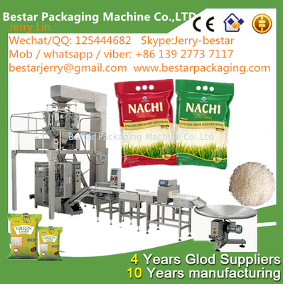 Máquina automática de embalaje de bolsas de arroz BSTV-420AZ 500g,1kg,2kg,2.5KG, 3KG, 5KG