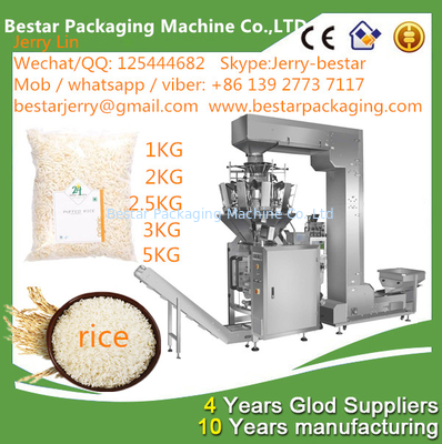 Máquina automática de embalaje de bolsas de arroz BSTV-420AZ 500g,1kg,2kg,2.5KG, 3KG, 5KG
