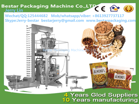 100 gramos 500 gramos 1000 gramos 2 kg 5 kg automático Nueces de anacardosRaisin Peanuts dulces máquina de embalaje vertical Bestar embalaje