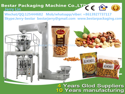 Nueces automáticas Chips de coco tostadas Chips de patata congeladas Chips de patatas fritas Chips de embalaje Máquina Bestar embalaje