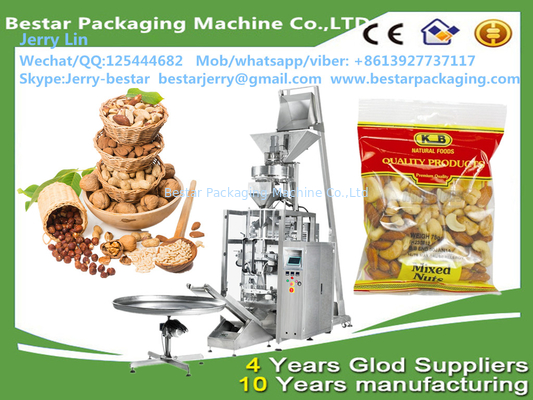 Nueces automáticas Chips de coco tostadas Chips de patata congeladas Chips de patatas fritas Chips de embalaje Máquina Bestar embalaje