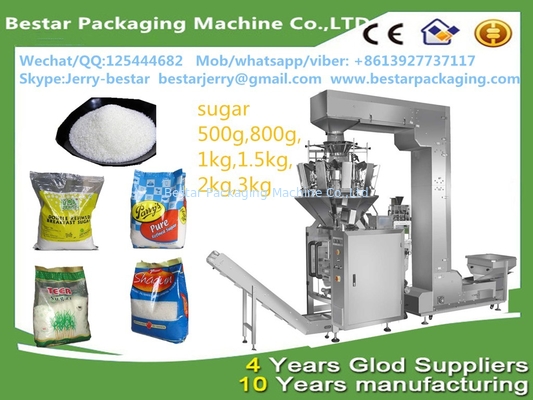 Máquina de embalaje de azúcar de 1 kg Máquina de embalaje vertical con taza volumétrica hasta 60 paquetes por minuto