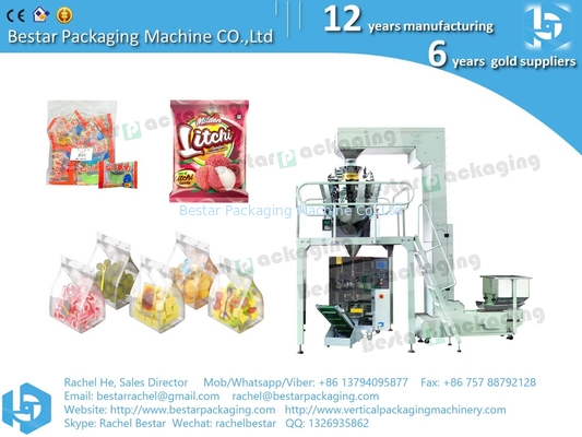500g bolsa de caramelo gomoso máquina automática de pesaje de embalaje BSTV-450AZ