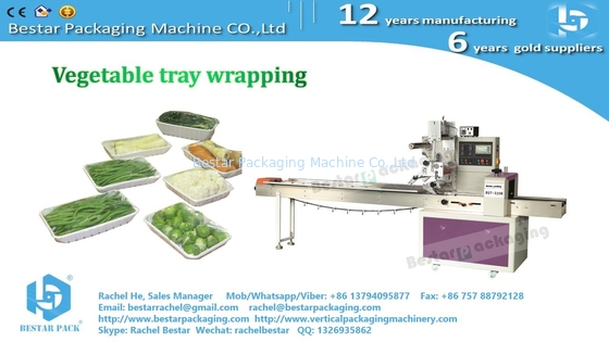 Máquina de embalaje de flujo horizontal Bestar con 12 cabezas pesadora horizontal para frutas y verduras