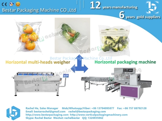 Cómo empacar varias verduras con función de pesaje automático
