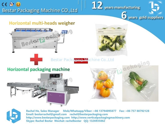 Cómo empacar varias verduras con función de pesaje automático