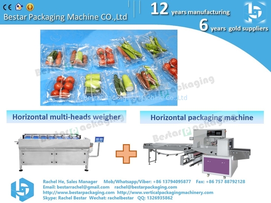 Cómo empacar varias verduras con función de pesaje automático