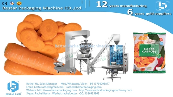 Máquina de embalaje automática para ensalada de berenjena en rodajas 1-3 kg