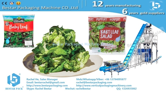 Ensalada de verduras de hoja 100 g bolsa máquina automática de pesaje y embalaje