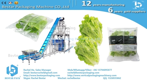 Ensalada de verduras de hoja 100 g bolsa máquina automática de pesaje y embalaje