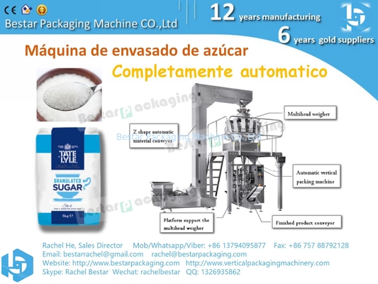Máquina de embalaje automática de 500 g de bolsa de azúcar