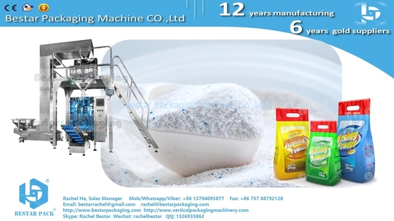 Máquina de embalaje de detergentes Bestar pesa automáticamente y alimenta con cuchara