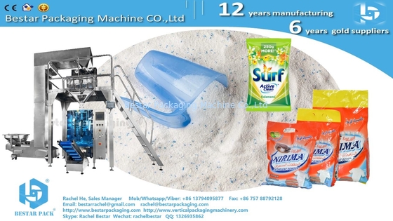 Máquina de embalaje de detergentes Bestar pesa automáticamente y alimenta con cuchara