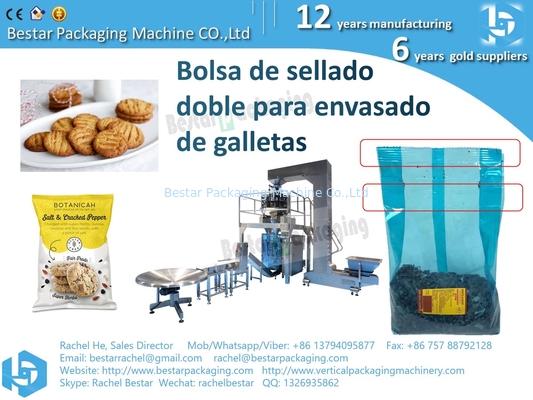 Máquina de embalaje de galletas, bolsas selladas personalizadas de doble extremo BSTV-450AZ