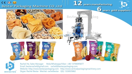 Cómo se empacan los Cheetos en bolsa [Bestar] máquina automática de embalaje en bolsa BSTV-450AZ