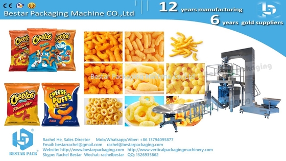 Cómo se empacan los Cheetos en bolsa [Bestar] máquina automática de embalaje en bolsa BSTV-450AZ