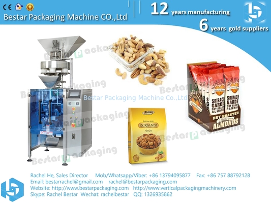 BESTAR VFFS máquina de embalaje automática pesado y embalaje de cacahuetes en bolsa BSTV-450AZ