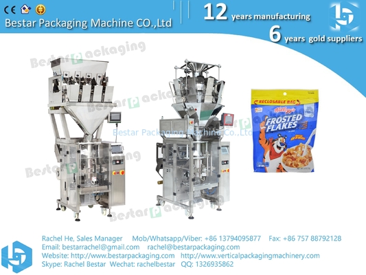 Fabricante de avena instantánea envasado en bolsa de 1 kg de avena por la máquina de envasado Bestar BSTV-550AZ