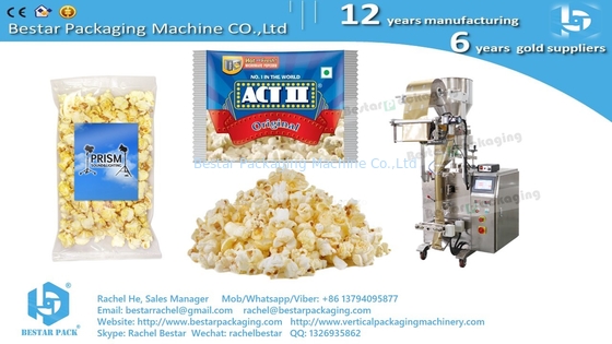 Máquina automática de embalaje de granos de palomitas de maíz con pesaje, impresión y etiquetado BSTV-550AZ
