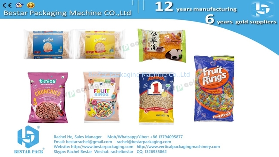 Máquina de embalaje Bestar para partículas de cereales de 2,5 kg, bolsa de desayuno nutricional BSTV-820AZ