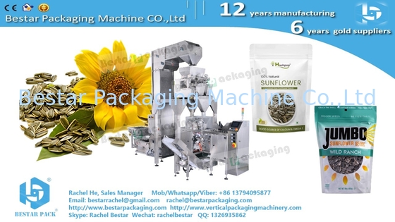 Máquina automática de embalaje de semillas de girasol en bolsas con cremallera