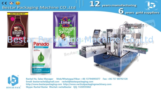 Producto viscoso de harina de vino sin fluidez automática de medición y embalaje doypack máquina