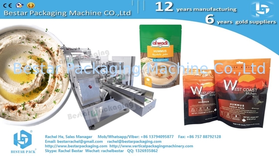 Producto viscoso de harina de vino sin fluidez automática de medición y embalaje doypack máquina