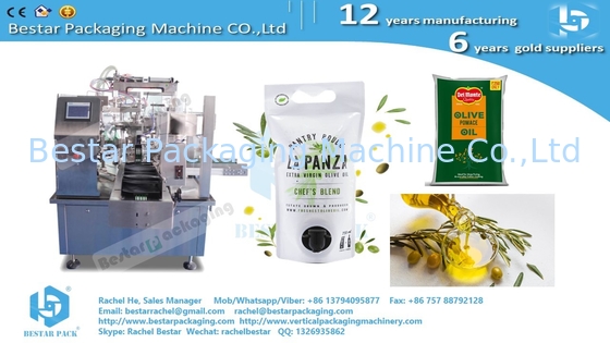 Cómo empacar aceite de maní en bolsa de pie de 800 ml, máquina automática Bestar doypack