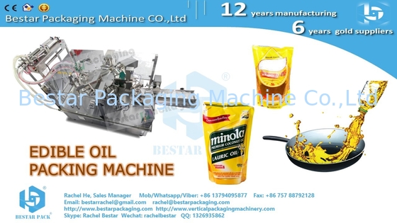 Máquina Doypack Bestar con bomba y depósito de combustible para envasar aceite de oliva en bolsas de 2000 ml