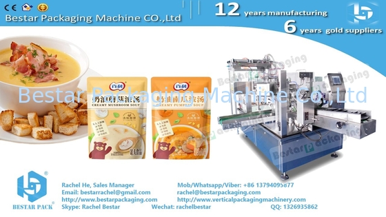 Máquina automática de embalaje para mezclar carne y sopas