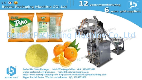 Sachet de polvo de bebidas instantáneas naranja máquina de embalaje automática de pesaje BSTV-160F