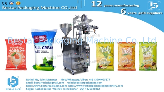 Máquina de medición y embalaje de bolsas de yogur de 100 g Bestar pequeña máquina de embalaje líquido BSTV-160S