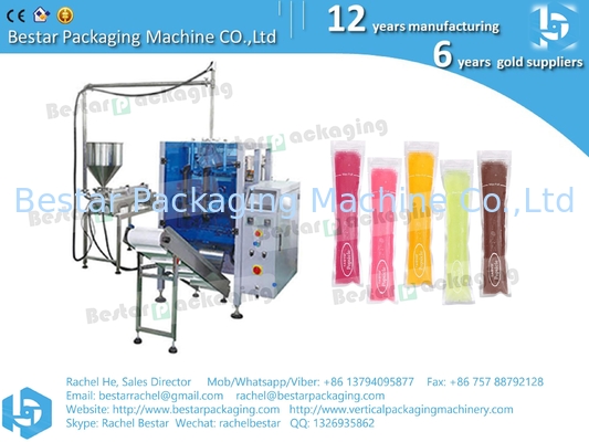 Máquina de embalaje de película de PE de 5L con agua pura, dispositivo de soporte de bolsa personalizado BSTV-750P