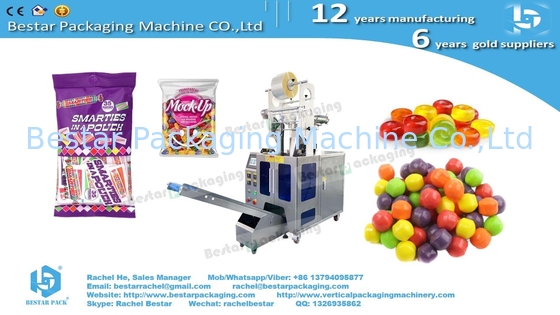 Máquina de embalaje de saquetas gomosas de caramelos de frutas con recuento automático preciso
