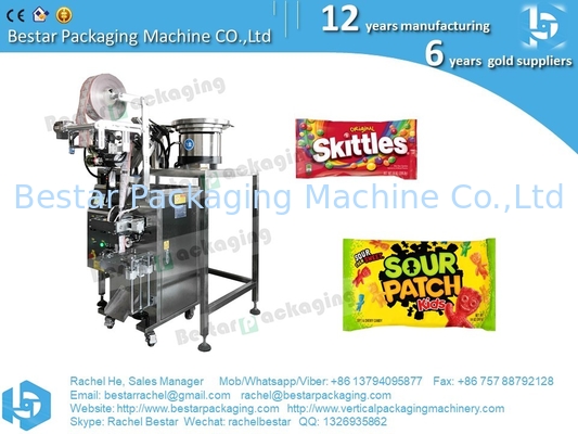 Máquina de embalaje de saquetas gomosas de caramelos de frutas con recuento automático preciso