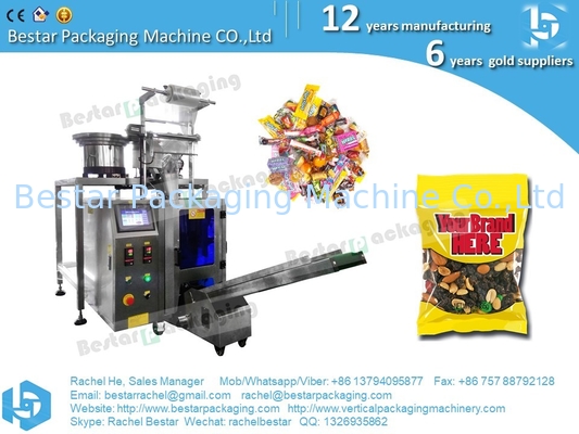 Máquina de embalaje de saquetas gomosas de caramelos de frutas con recuento automático preciso