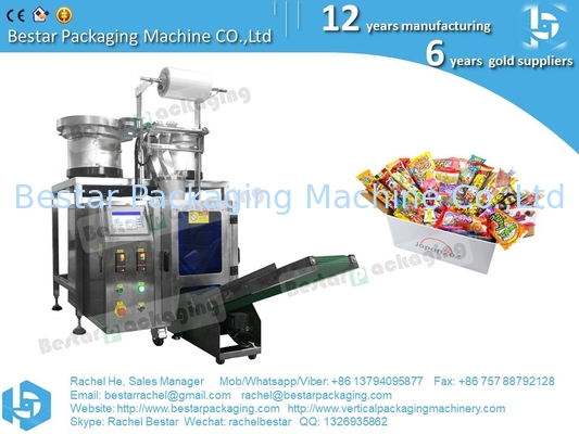 Máquina de embalaje de saquetas gomosas de caramelos de frutas con recuento automático preciso