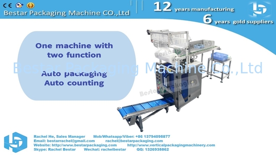 Máquina de embalaje multifunción con contador y alimentación manual