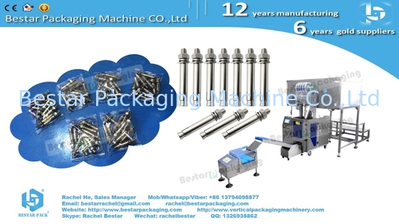 Máquina de embalaje automática con dos cuencos de conteo para ruedas excéntricas y tornillos cortos