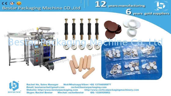 Máquina de embalaje automática de recuento con 3 tolvas de vibración para componentes de máquinas de coser