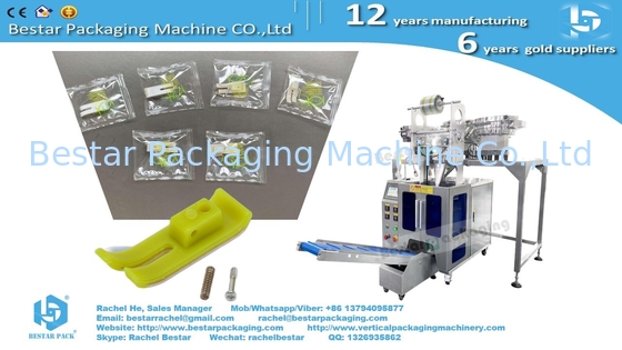 Máquina de embalaje automática de recuento con 3 tolvas de vibración para componentes de máquinas de coser