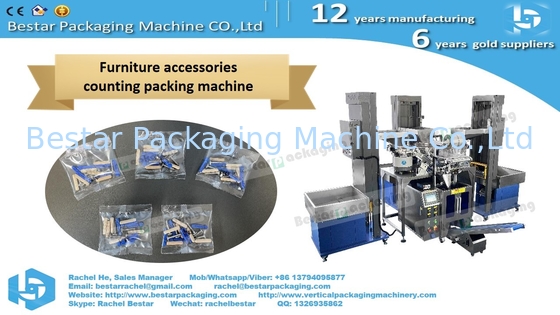Furniture accessories counting packing machine con elevador automático de alimentación