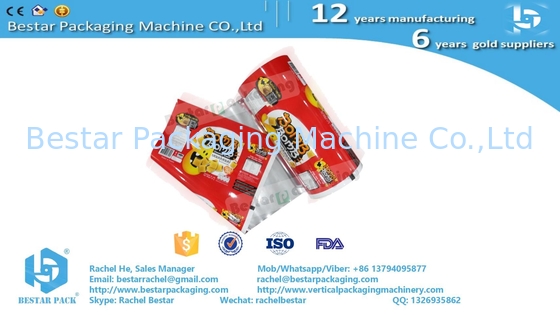 Embalaje flexible película de papel de aluminio para las papas fritas bolsa con BESTAR multi cabeza pesadora máquina de embalaje