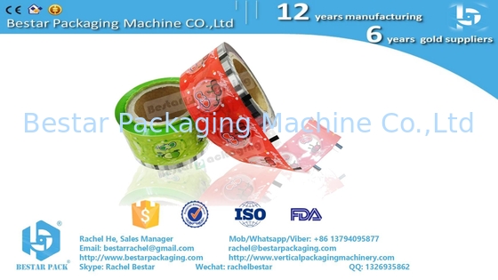 Película de plástico laminada PET/PE para envases de bocadillos con máquina de pesado Bestar