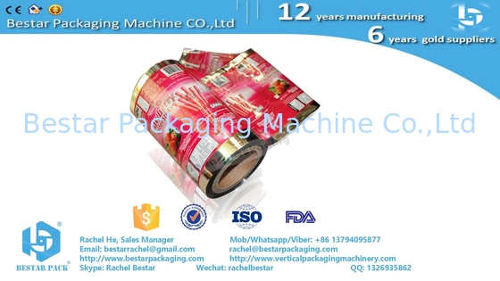Embalaje flexible película de papel de aluminio para las papas fritas bolsa con BESTAR multi cabeza pesadora máquina de embalaje