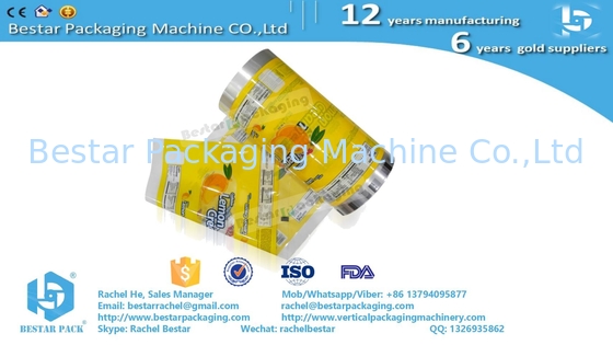 Película de plástico laminada PET/PE para envases de bocadillos con máquina de pesado Bestar