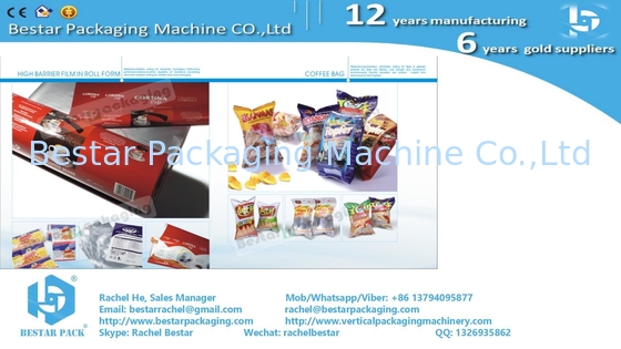 Película de plástico para envasar bocadillos galletas de dulces con impresión a color
