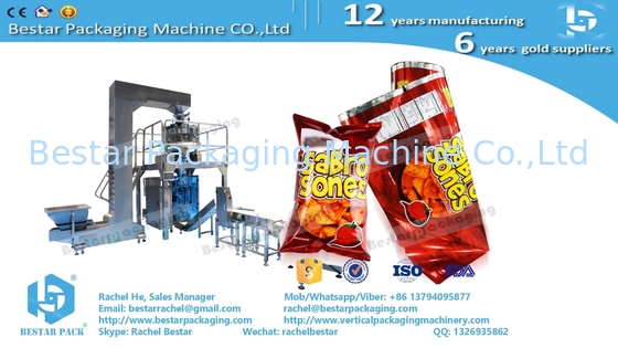 Película de plástico de calidad alimentaria para las papas fritas con la máquina de embalaje automática Bestar