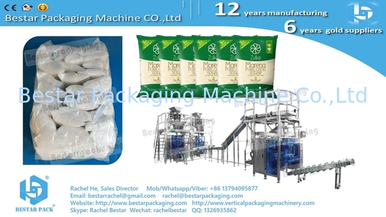 Máquina automática de embalaje de bolsas de arroz de 2500 g con pesador de 10 cabezas BSTV-750AZ